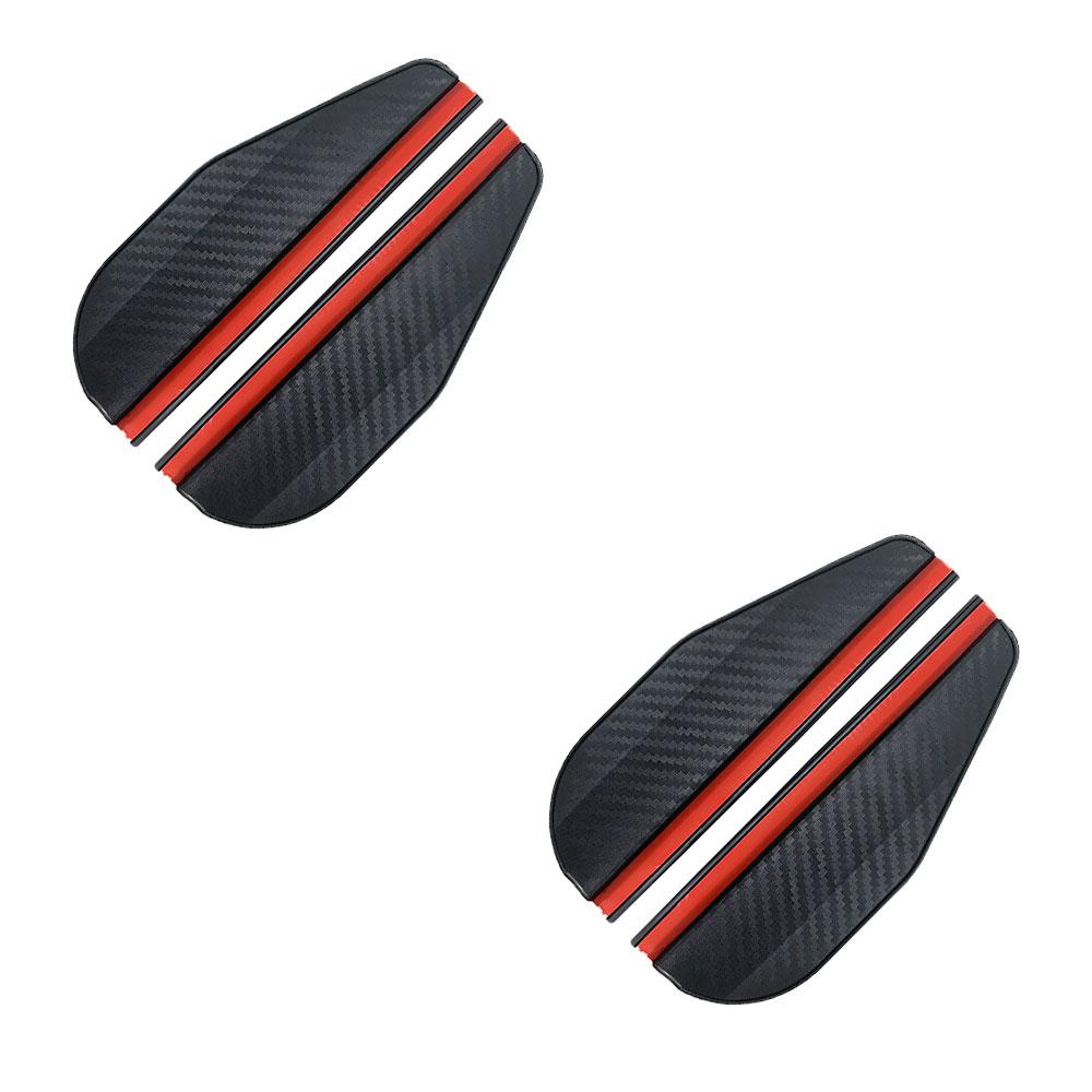 2 ADET Araba Dikiz Aynası Yağmur Kaş Karbon Fiber Güneşlik Gölge Kapağı Koruyucu Yağmur Araba Ayna Aksesuarları için Şeffaf Görüş