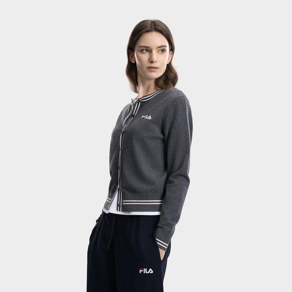 Fila Heritage DNA Woven Soft Fashionable Versatile Knit Sweater Women Tops F51W638401FMG
