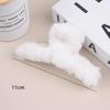 Large Milk Coffee Plush Claw Clip: Fluffy Autumn/Winter Hairpin for Women