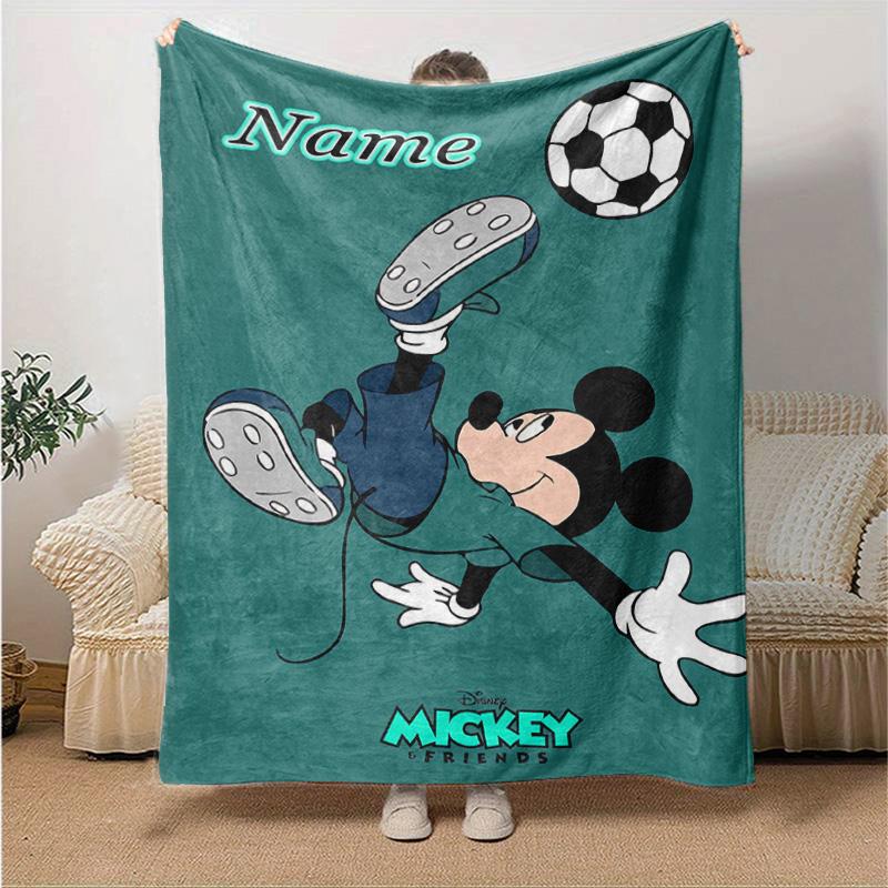 Custom 1pc Mickey Mouse Hawaii Adventure Blanket, Soft And Comfortable Blanket, Casual Warm, Camping Travel Blanket, Birthday Gift Q910129