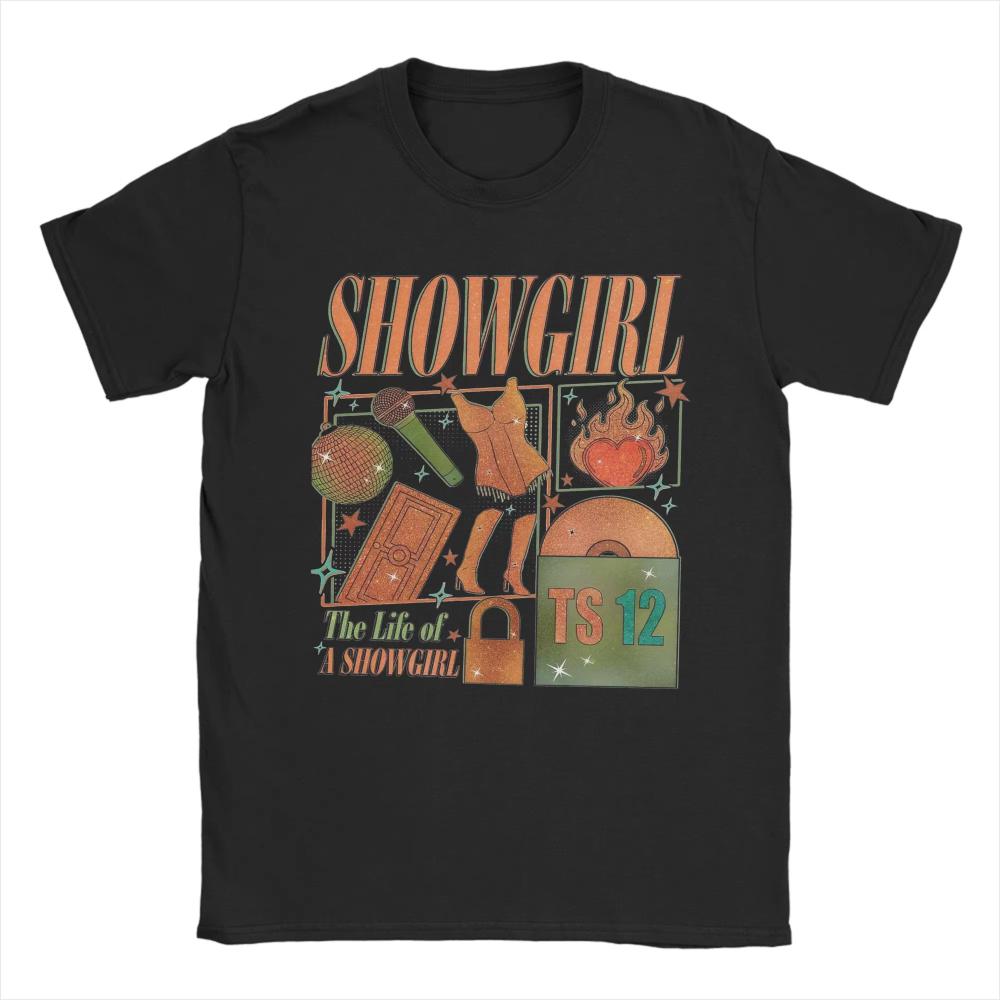 

Men s Women s The Life of A Showgirl Album Printed T Shirts Cotton Clothing Funny Short Sleeve O Neck Tees New Arrival T-Shirt S