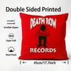 D-Death Row R-Records Label Cushion Cover Plush Fabric Soft Double-Sided Printed Sofa Warm Winter Home Child Gift Pillow Case