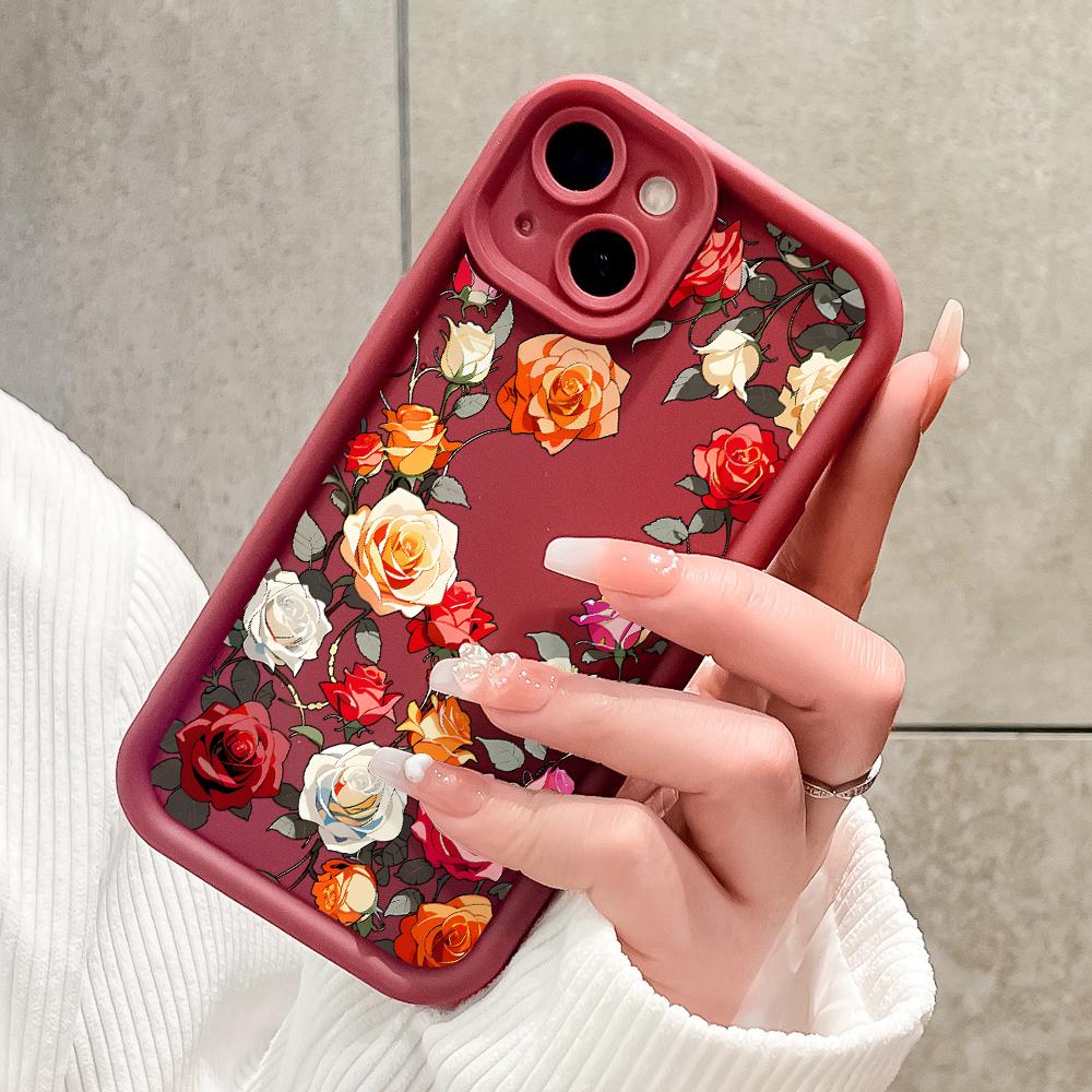 Model de imprimare cu scară pătrată din silicon moale Carcasă pentru telefon Acoperire completă Cameră cu protecție antișoc Carcasă din cauciuc pentru Xiaomi Redmi