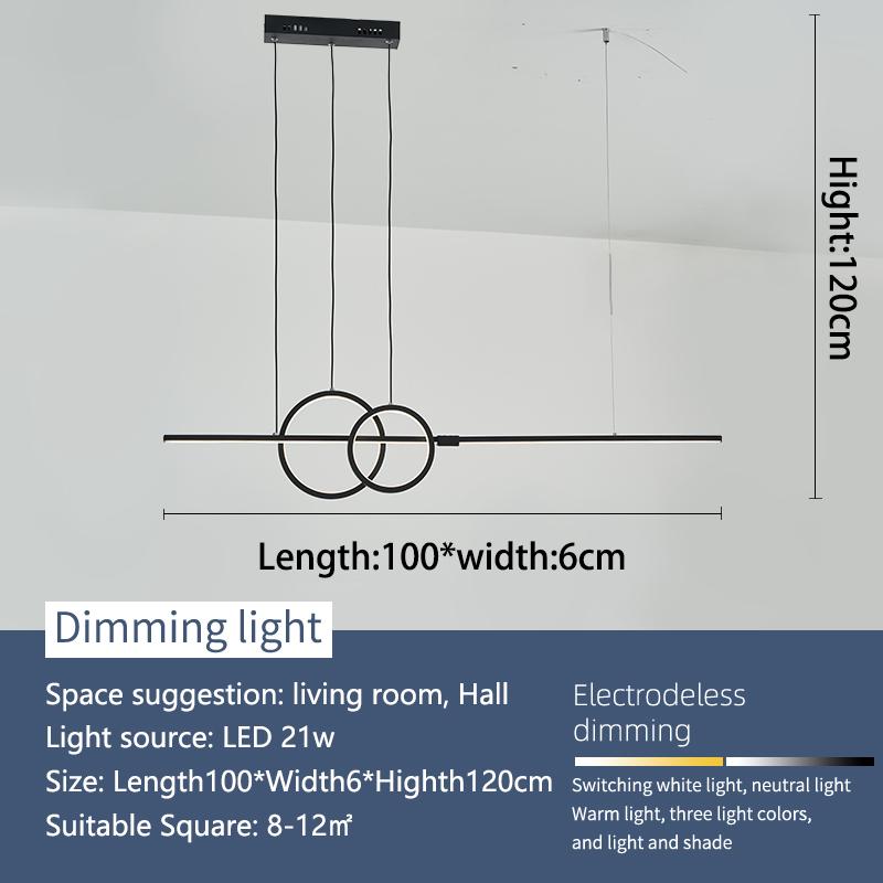 

Nordic Simple led Chandelier for Kitchen Dining Room Hanging Lamps Modern chandelier Decoration bedroom Indoor Lighting Fixture Dimmable RC with APP