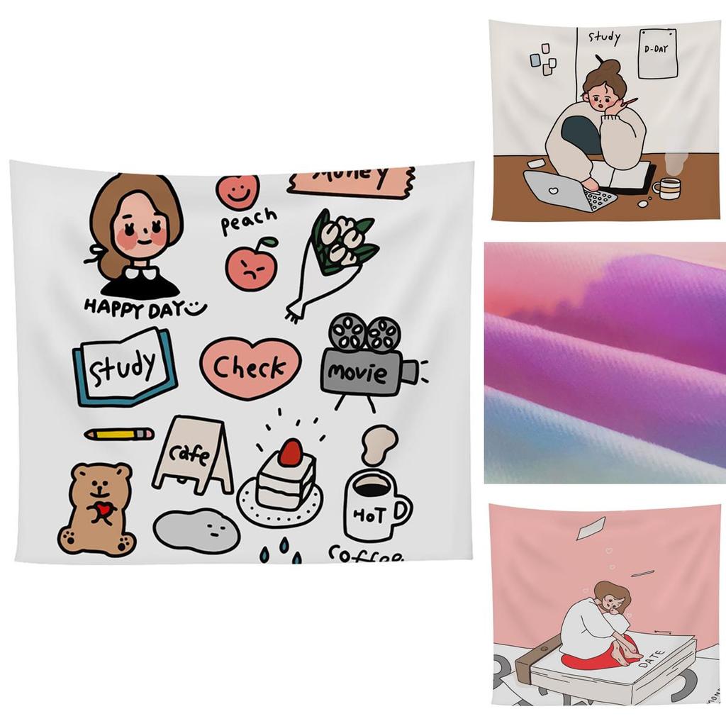 Cartoon Wandteppich zum Aufhängen für Schlafzimmer- oder Wohnzimmerdeko Langlebig und modisch