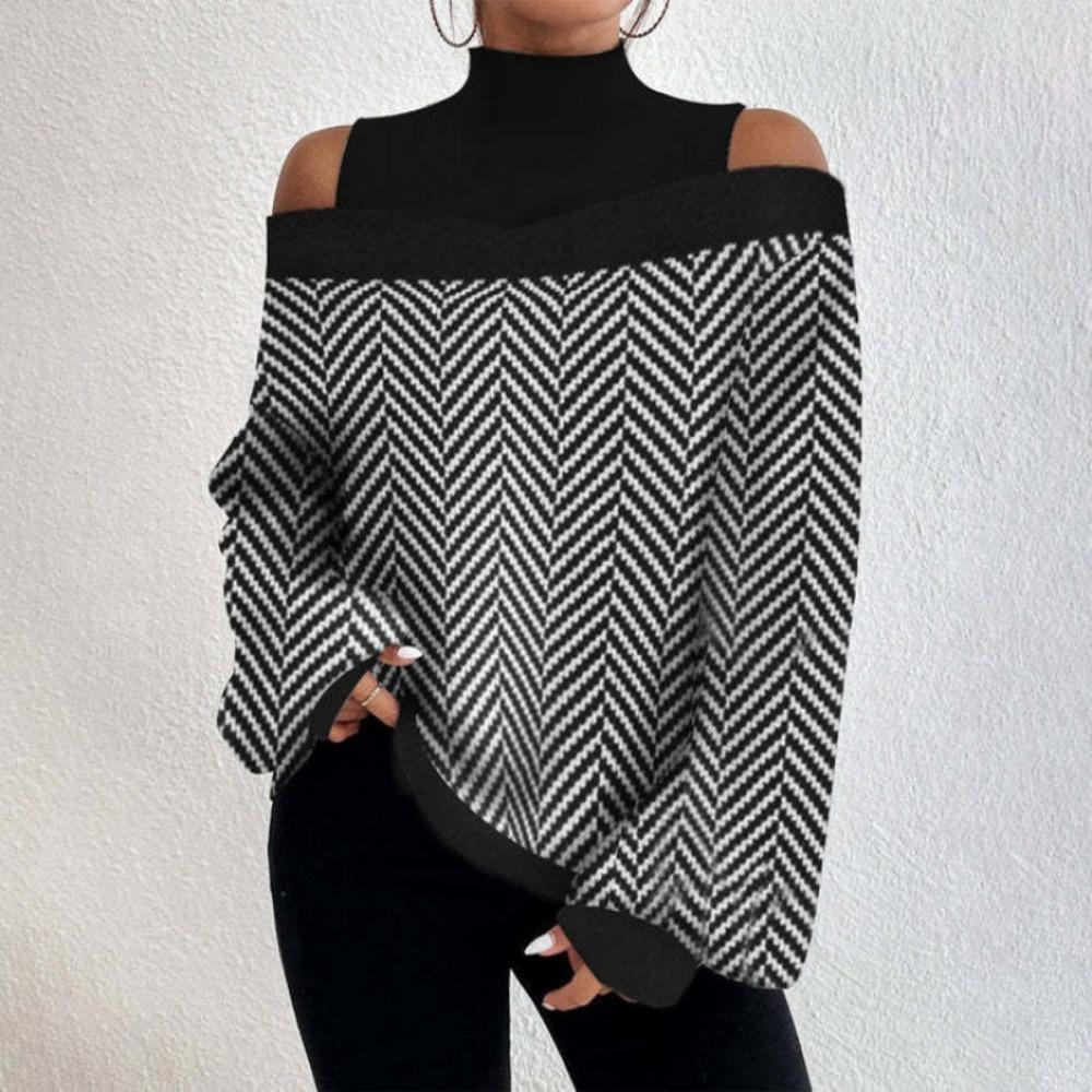 BITCED Women's Fashion Casual Autumn Winter Long Sleeve Half Turtleneck Blouses & Shirts