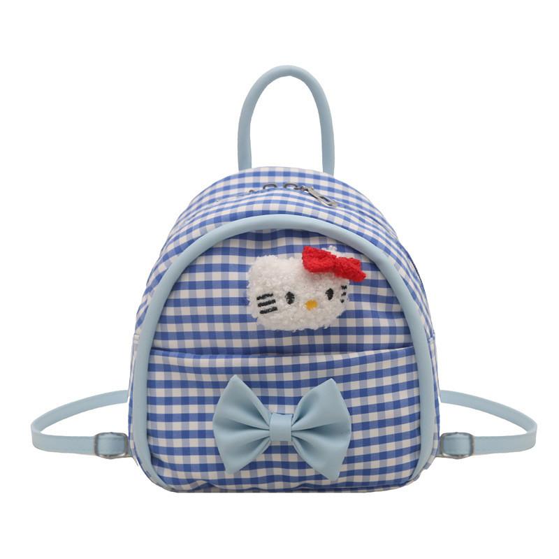Kids Cartoon Hello Kitty Pattern Nylon Mini Backpack With Breathable Design For Kindergarten Children