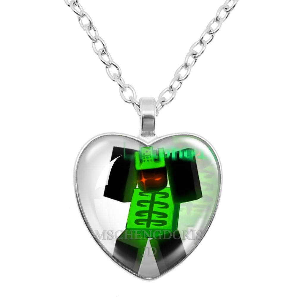 Game FORSAKEN 1x1x1x1 Cartoon Characters Funny MeMe Glass Heart Shape Pendant Necklace Jewelry Charm Collect Giftlry
