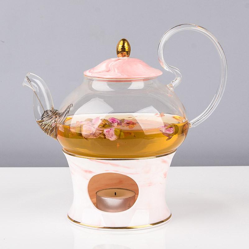 Flower tea cup ceramic set cup saucer European style simple brewing fruit afternoon tea teapot