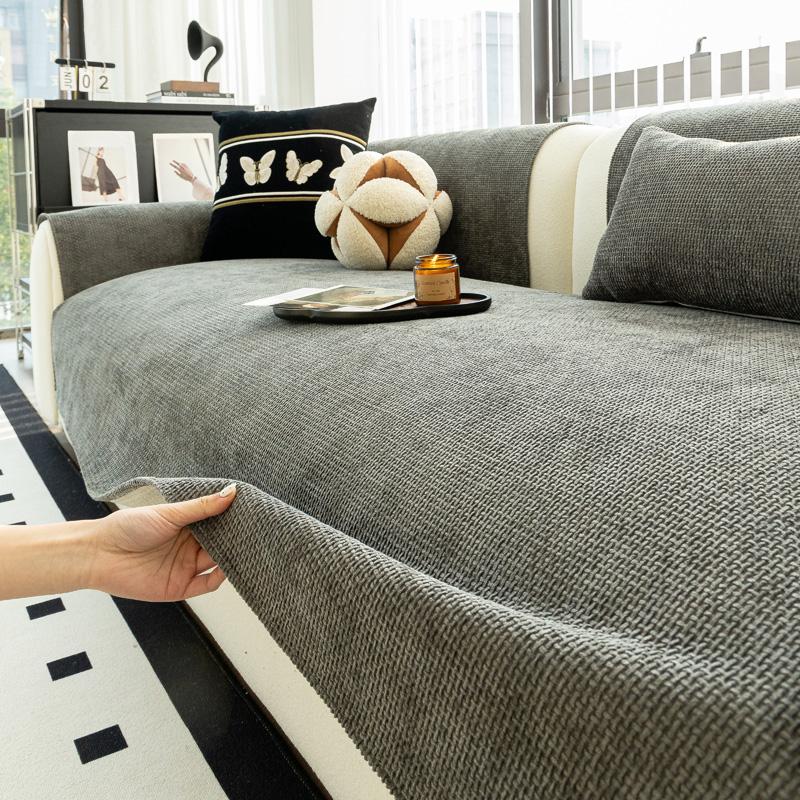 Universal Four Seasons Chenille Sofa Cover Anti-Pet Scratching Couch Protector Mat Wrap Side Living Room Carpet Defense