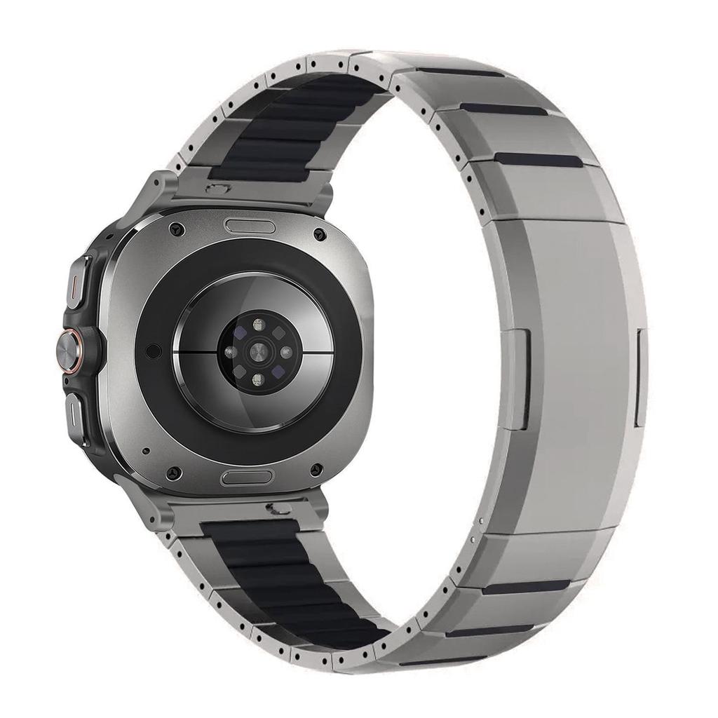 Compatible Two-Color Rubber Folding Buckle Wristband for Samsung Galaxy Watch 8