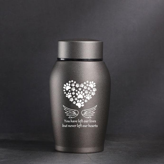 Stainless Steel Pet Cremation Urn for Ashes - Memorial Jar for Cats, Dogs, and Pets