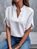 Funlingo Women's Cap Sleeve V Neck Tops Dressy Casual Chiffon Blouses Summer Work Shirts for Business 2026