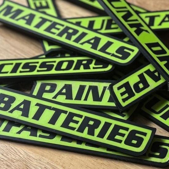 1 Set Magnetic Toolbox Label Easy To Read Reusable 3D Magnetic Tool Chest Organizer Tag Multi-functional Toolboxes Drawers Marker Organization Label