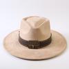 Popular European and American Style Suede Big-brimmed Top Hat, Men's and Women's Classic Fashion Western Cowboy Hat
