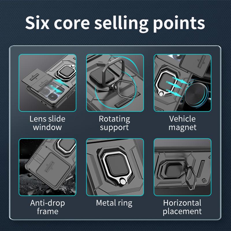 Armor Case For Xiaomi Redmi K70 K70E Pro Heavy Duty Shockproof Anti-Scratch With Ring Holder Phone Cover