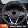 For BMW  LCV6Car Nappa Leather Fabric Steering Wheel Cover Decoration Valve Cap For BMW X1 X2 X3 X5 X4 X6 X7 iX3 F20 F10 F07 E70 E46 E90 E92