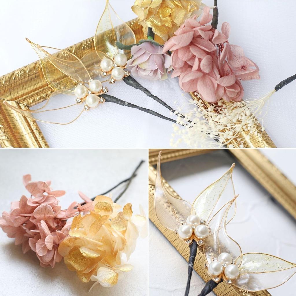 [Bud Flower] Bud Flower Hair Ornament for Coming-of-Age Ceremony, Yukata, American Flower, Graduation Ceremony, Dried Flowers, Mizuhiki,