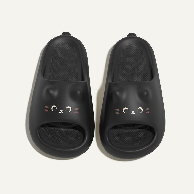 

Cartoon Cat Parent-Child Slippers Latest Style Summer Indoor Bathroom Anti-Slip Sandals for Kids Home Use Kitten Slippers 44-45