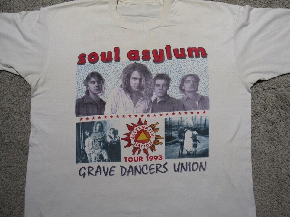 Vtg Soul Asylum Band 1993 Tour Cotton White All Size Unisex Shirt XXXXL