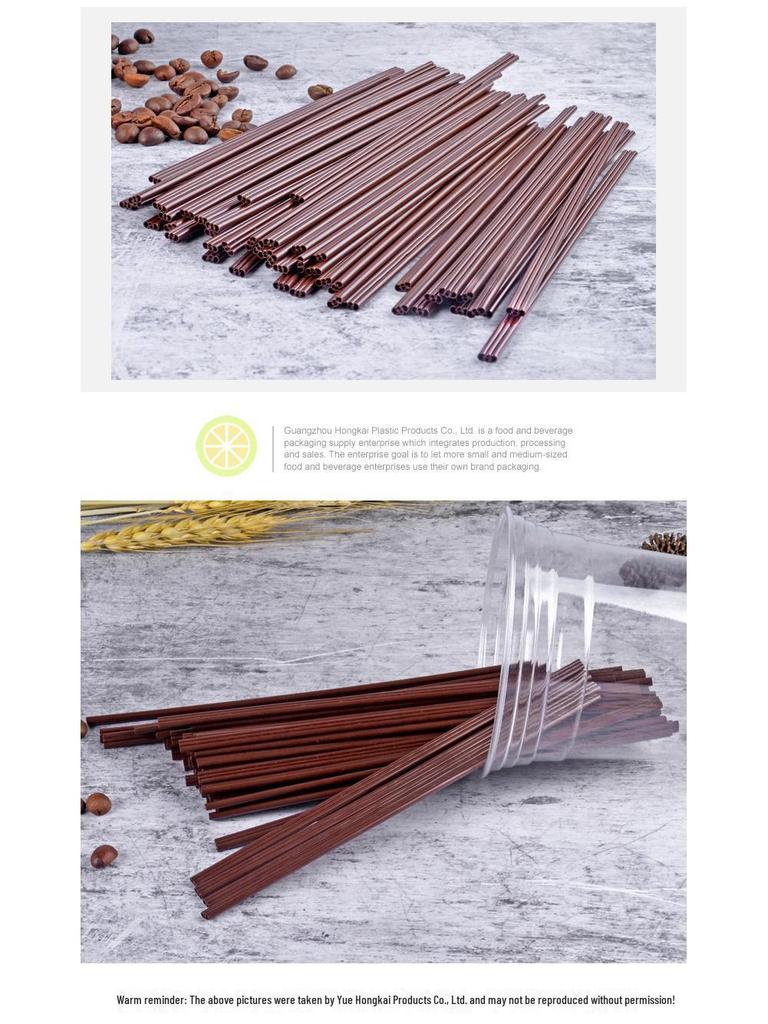 Paie biodegradabile PLA pentru amestecat cafeaua, de unică folosință cu trei găuri pentru băuturi calde și ceai cu lapte