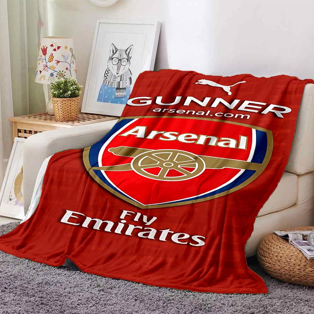 Arsenal Crest Blankets Flannel Printed Breathable Warm Throw Blanket for Home Office Bedspreads 0708a33