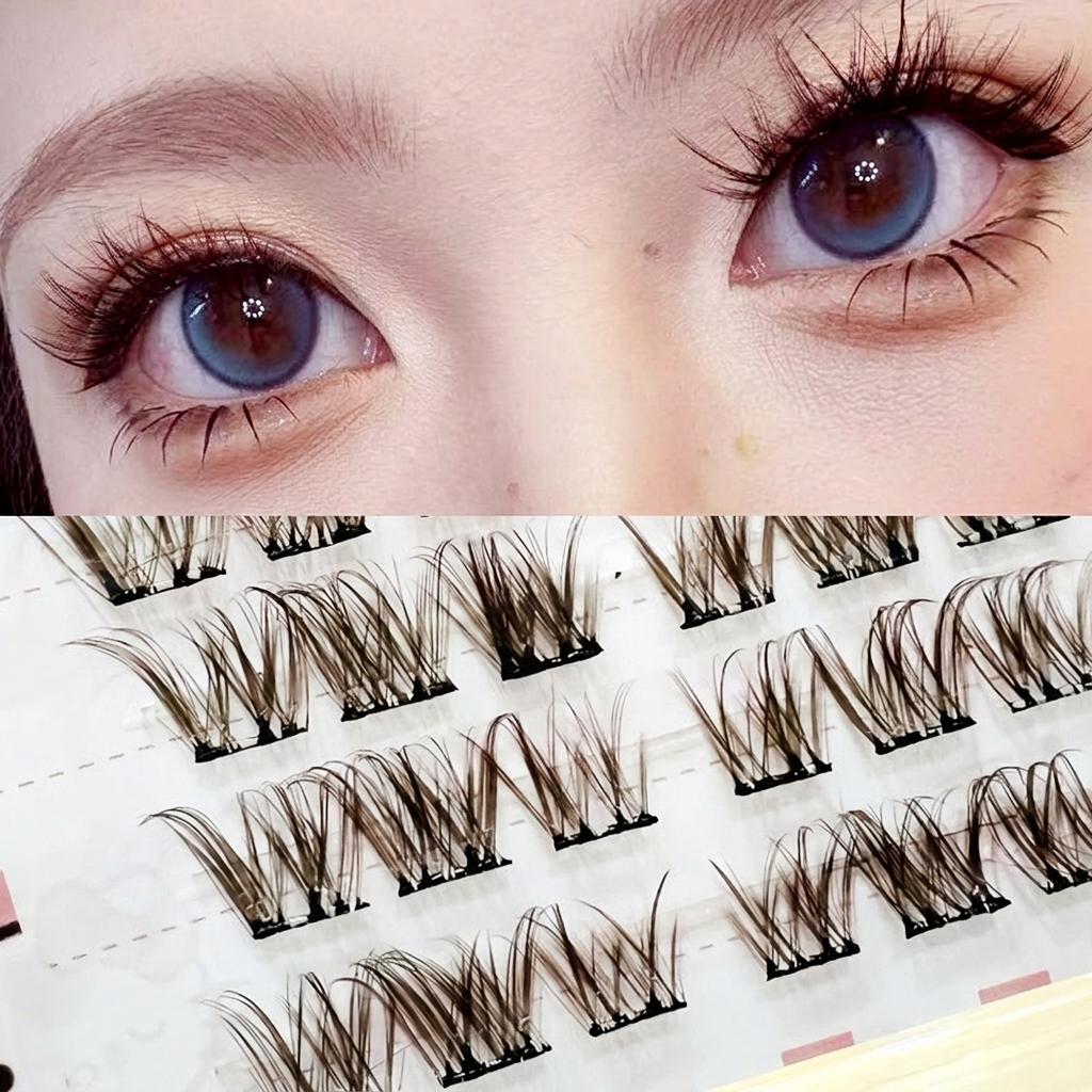 Asian Style False Eyelashes Set With Natural Curl For Daily Makeup 10 rows