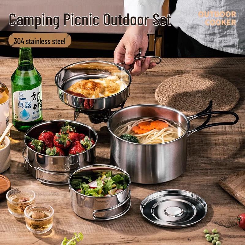 Huilinyang 201 Stainless Steel Outdoor Cookware Set