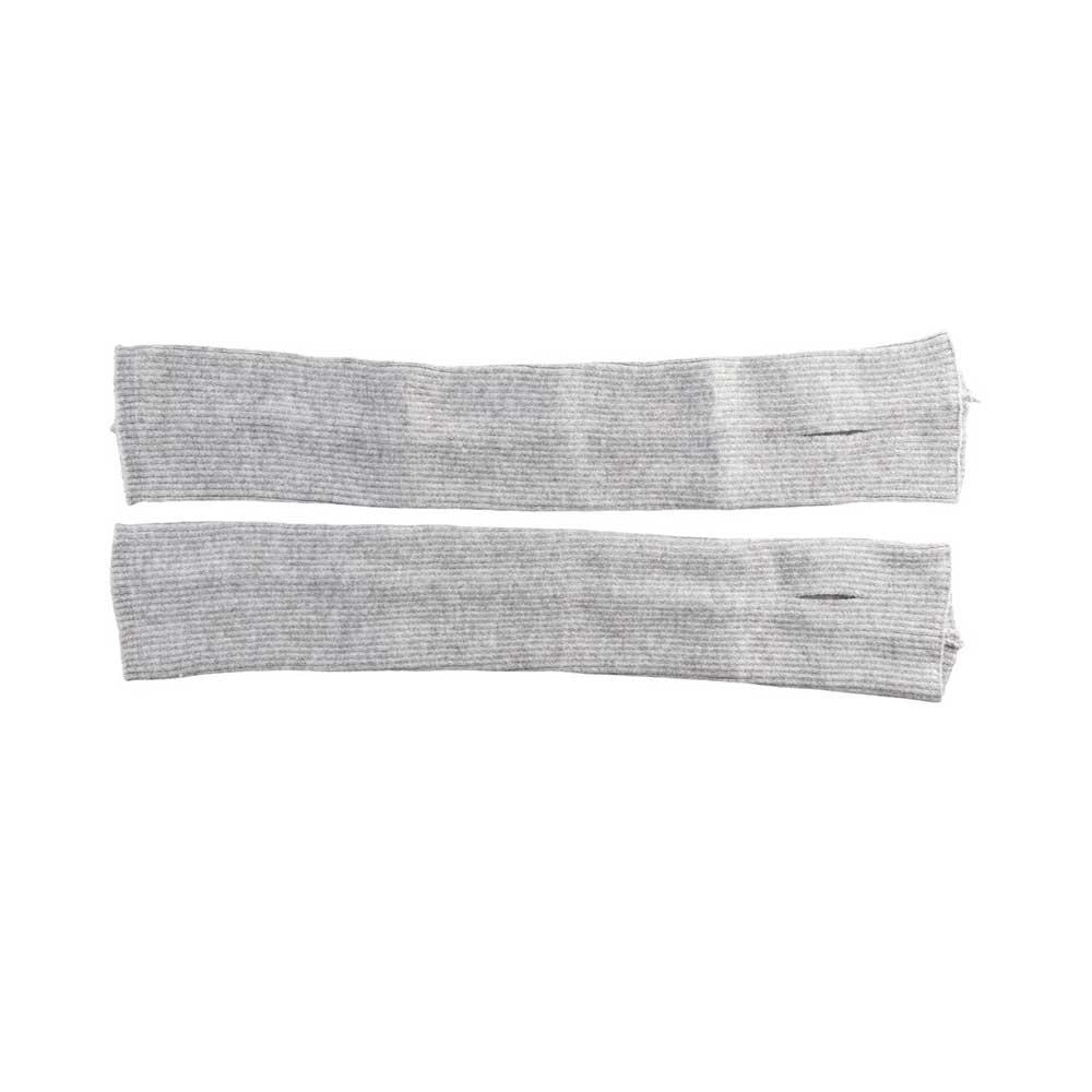 Warm Half Finger Solid Color Female Arm Warmers Long Gloves Wool Sleeve Cuff Knitted Arm Warmers