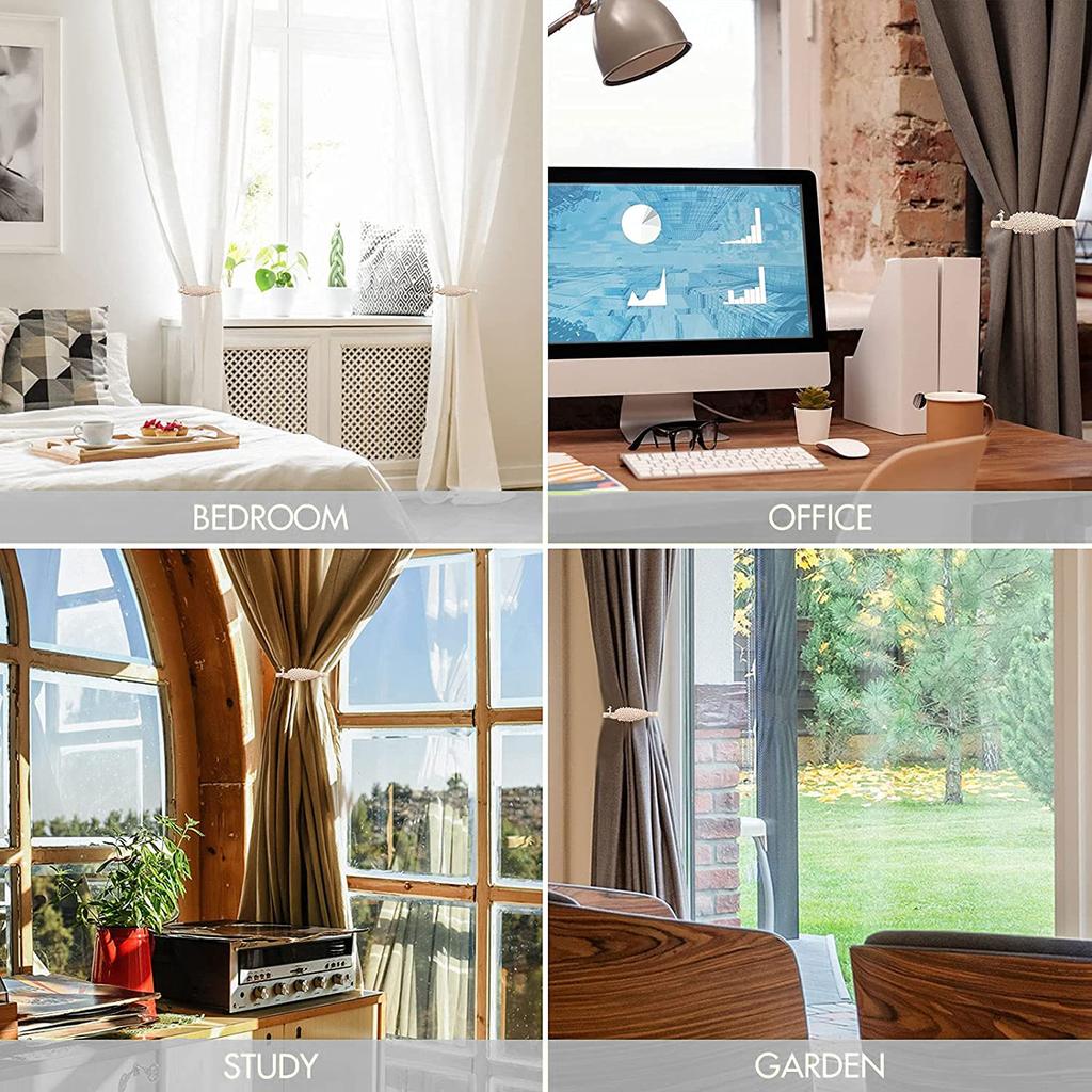 Spring Rope Curtain Tiebacks Alloy Drapery Holdback Elastic Window Curtain Ties Backs For Decorative Curtain Holdbacks Gold