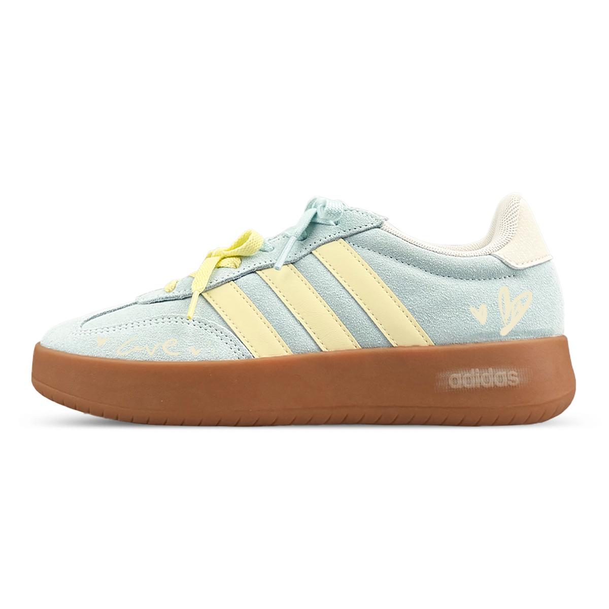 Adidas BARREDA Abrasion Resistant Low top Skateboard Shoes Unisex Green Yellow JQ4238(Team1298-) 35⅔