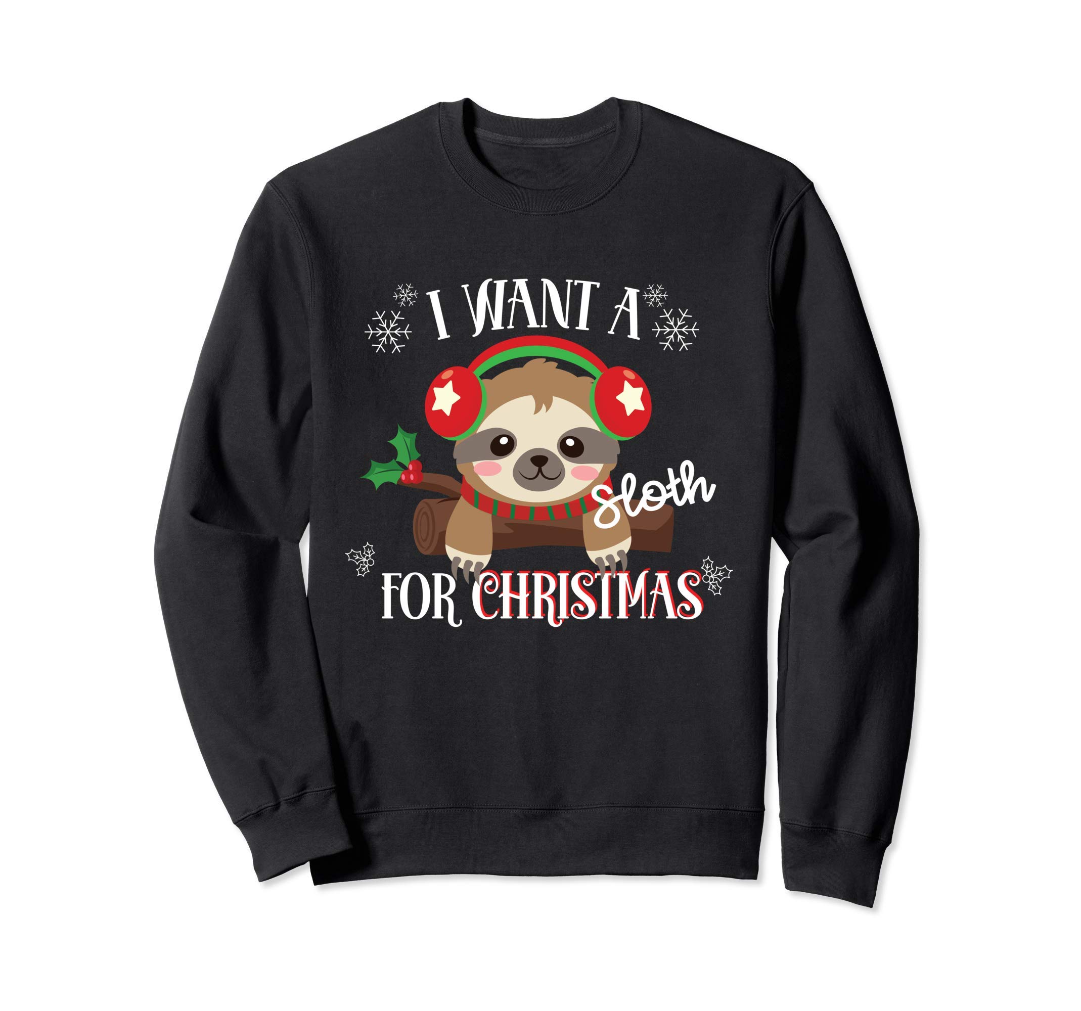

Christmas pajamas for the family who wants a Cute sloth gift sloth. sweatshirt. чёрный