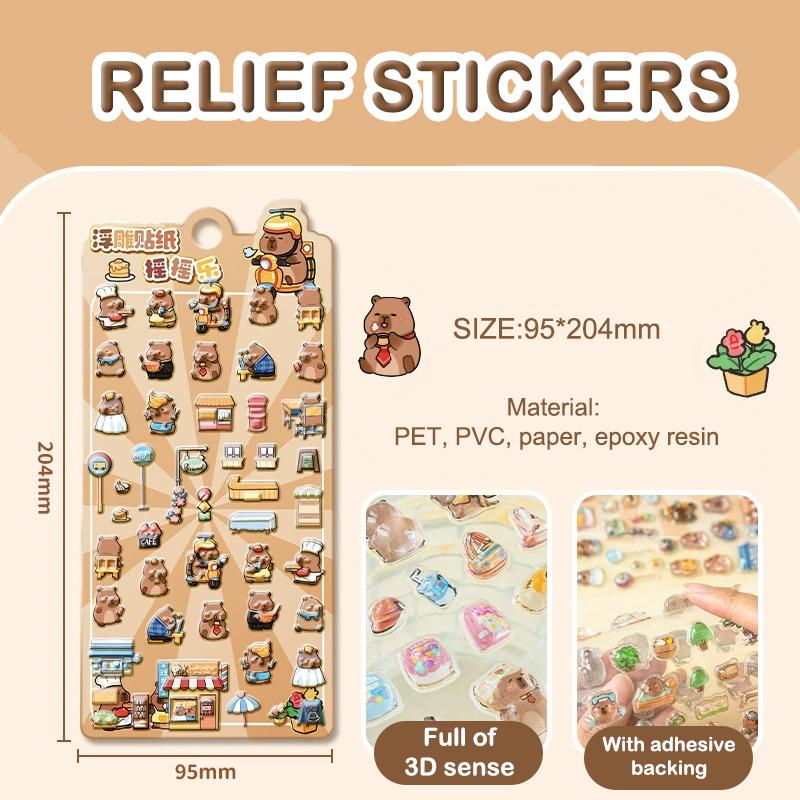 

Kapibala 3Dtransparent Jelly Sticker Decorative Stickers Children S Phone Casesdiy Toys