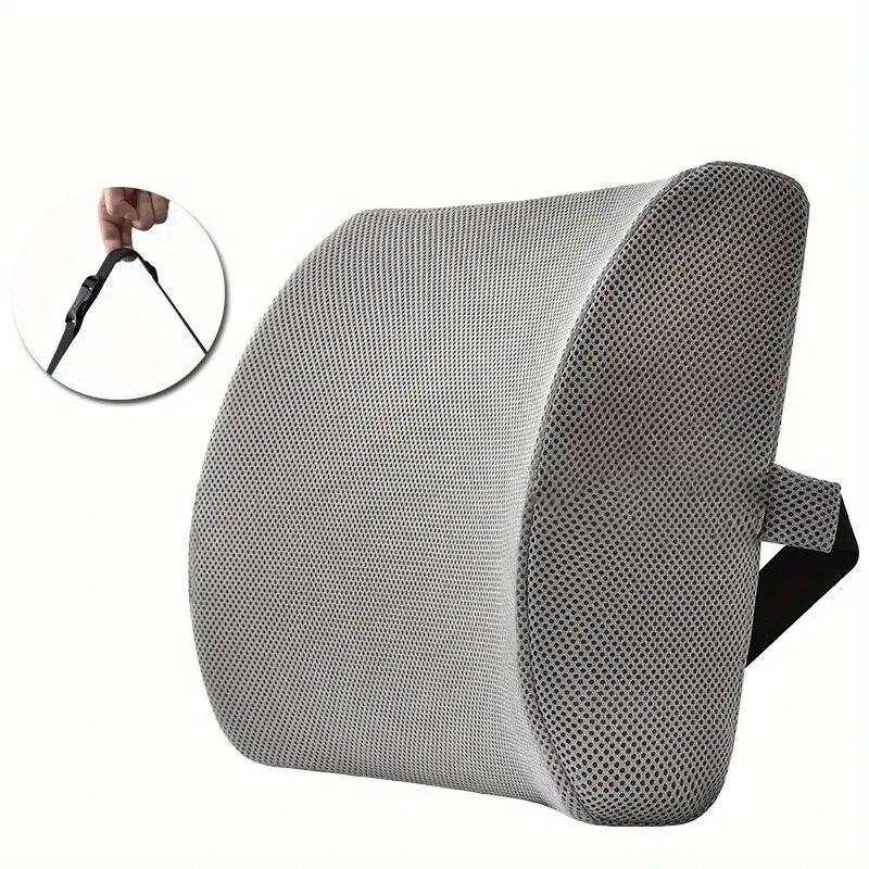 

Поддержка поясницы для офисного сиденья, губка с эффектом памяти, подушка для поясницы с медленным отскоком, автомобильная подушка для облегчения боли в пояснице, дышащая подушка для поясницы серый