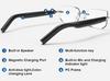 AI Smart Bluetooth Frameless Sunglasses with UV Protection and Photochromic Lenses, for Music and Calls