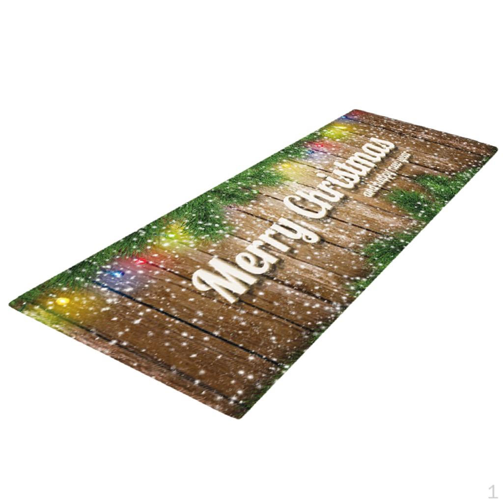 3D Effect Christmas Area Rug Carpet 120x40cm for Home Decoration