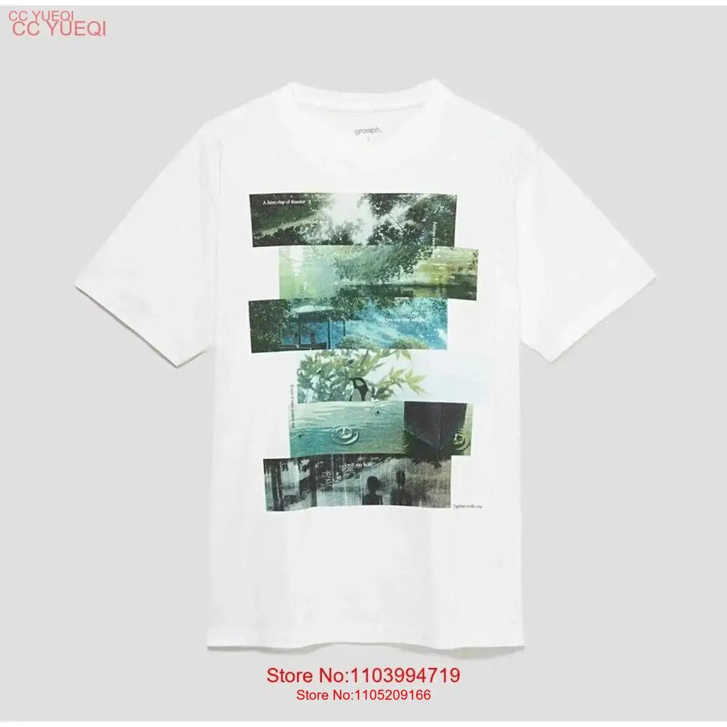 Presale Garden of Words T Shirt White Makoto Shinkai Japan Limited Vintage Washed Slightly Versatile Streetwear Stretched