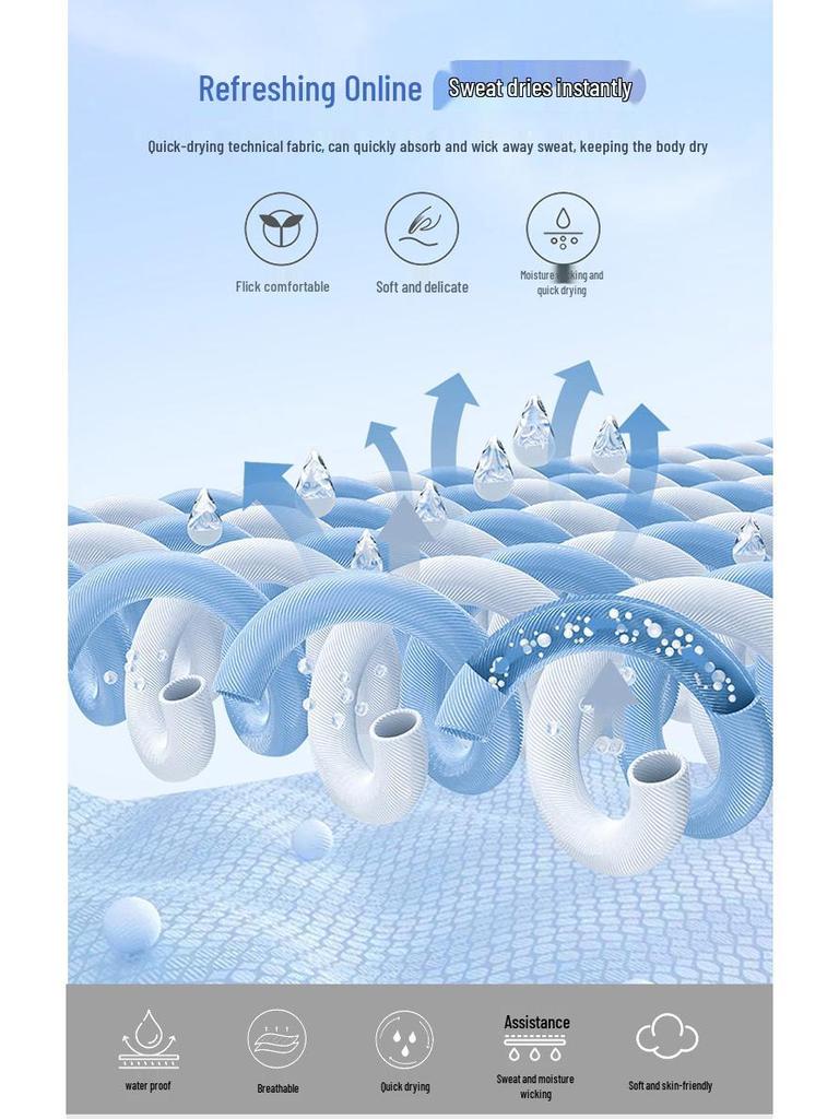 Men's Summer Quick-Dry Elastic Sports Pants, Loose Fit, Four-Way Stretch, Cuffed Ankle, Casual Fitness Wear