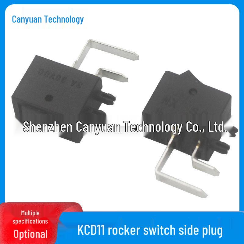 

Mini Bent Leg KCD11 Rocker Switch, 2-Pin, 2-Position, Horizontal/Vertical Insert Horizontal Post