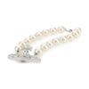VIVIENNE WESTWOOD Necklace Neysa Pearl Choker Oversize Pearl Logo Saturn Logo Brass Resin Crystal Unisex Couple Style Silver 6301011002P226P226