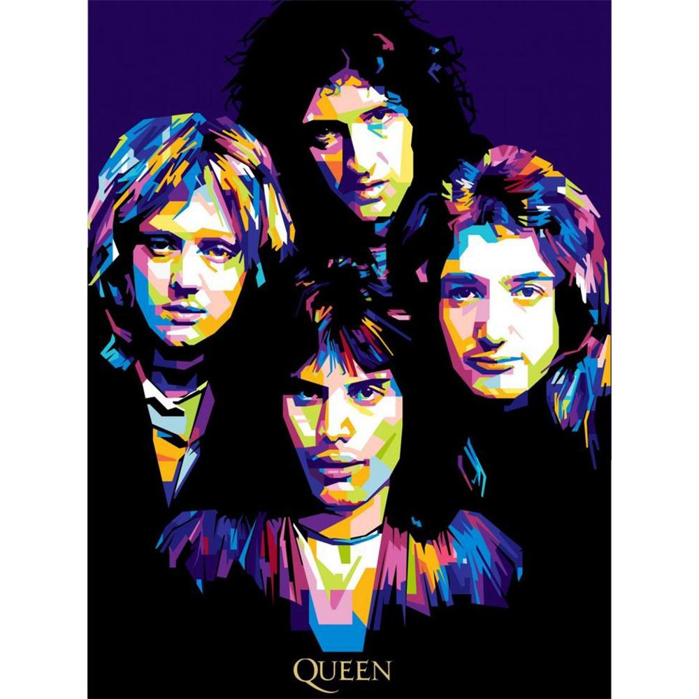 Freddie Mercury Klasické 5D DIY Diamantové Malování Umění Kapela Queen Zpěvák Portrét Výšivka Křížkový Steh Plné Kamínky Domácí Dekorace