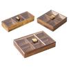 Divided Serving Tray Snack Platter Organizer Multifunctional Food Server Container Wood Appetizer Tray for Dessert Cookies