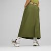 Puma Dare To Solid Color Mid Waist Loose Hem Design Casual Long Skirt Women skirts Green 624293-33
