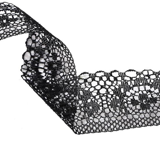 1 Rolle 10M Rüschen-Dekor Exquisites DIY Polyester Visueller Effekt Schwer zu verblassen Spitze-Dekor für Zuhause