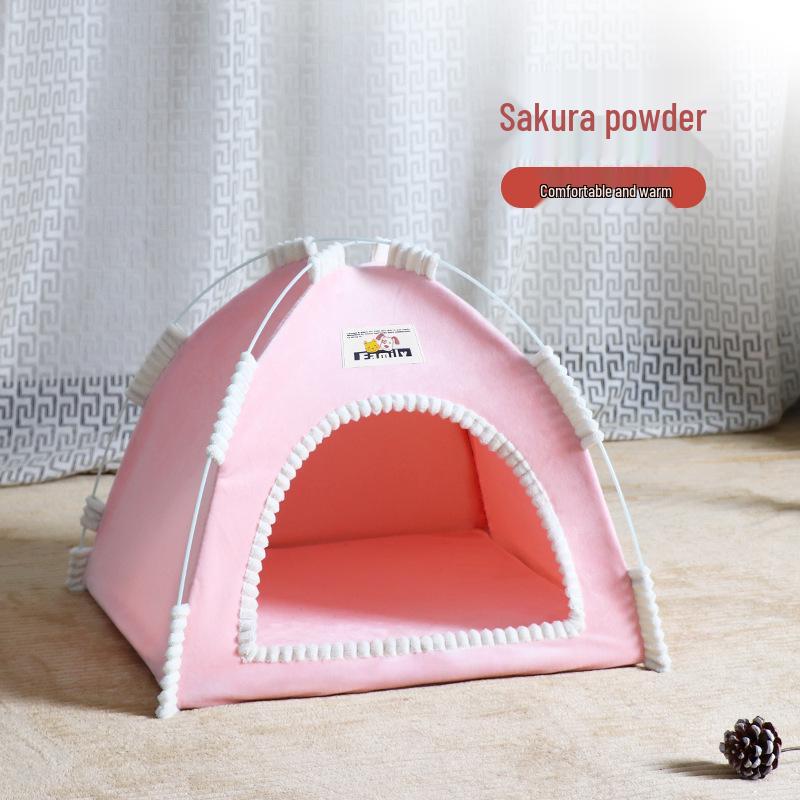 All-Season Foldable Pet Tent for Cats and Dogs - Breathable Outdoor Mat