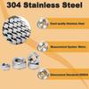 100pcs M4-0.7 Hex Nut, 304 Stainless Steel, M4 X 0.7mm Tiny Nuts Fasteners, Hex Drive, Metric, Right Hand, Small Replacement Nut