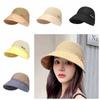Solid Color Sunshade Cap UV Protection Bucket Sunhat Casual Sun Protection Cap  Outdoor