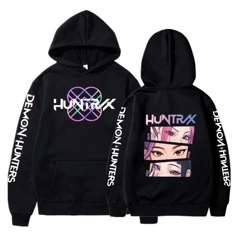 KPop Demon Hunters Fashion Hoodie Autumn Winter Women Casual Streetwear Y2K Long Sleeve Fleece Oversized Pullover Sweatshirts