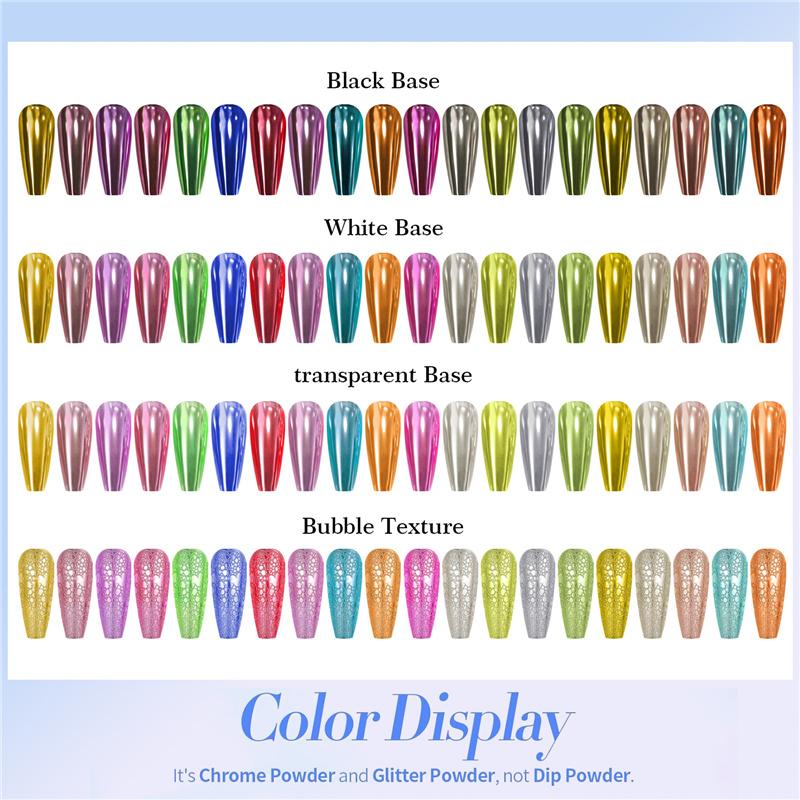 Titanium Spiegel Nagelpoeder - Hoogintensief Chroom Pigment voor Metallic Nail Art Inwrijven Manicure Design