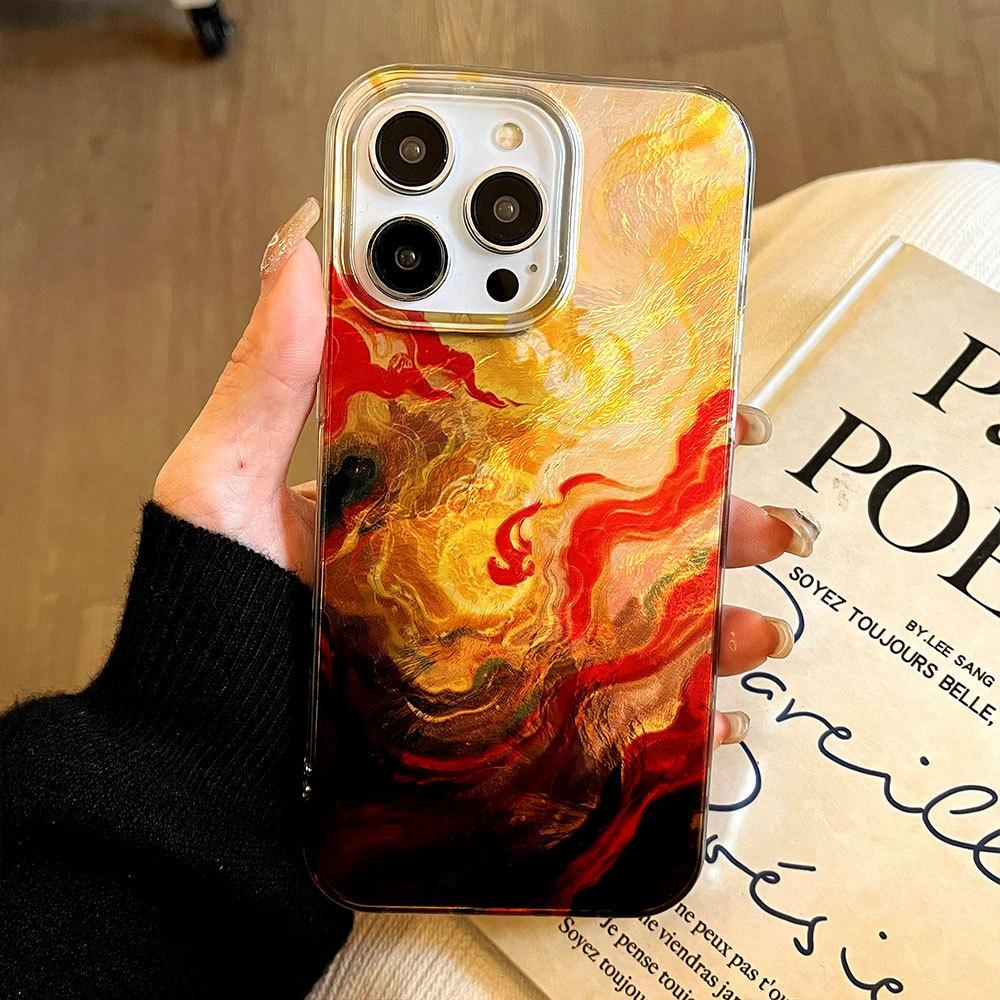 Personalized Creative Xiangyun Imd Suitable for Apple 16 Mobile Phone Case IPhone 15 Protective Case 14 Large Hole 13 Soft Frame